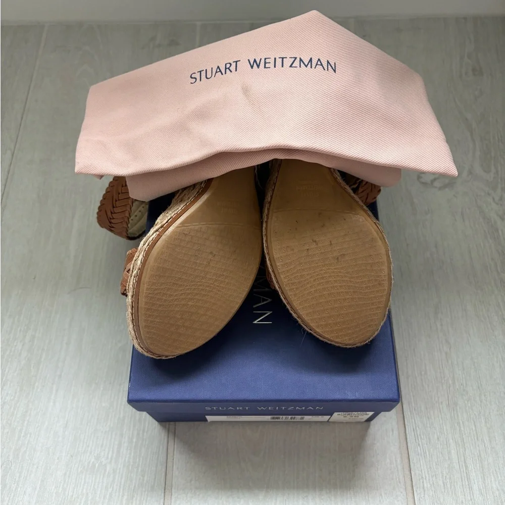 Stuart Weitzman Brown Woven Wedges - Picture 5 of 7
